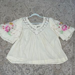 Free People Puff Sleeve Blouse